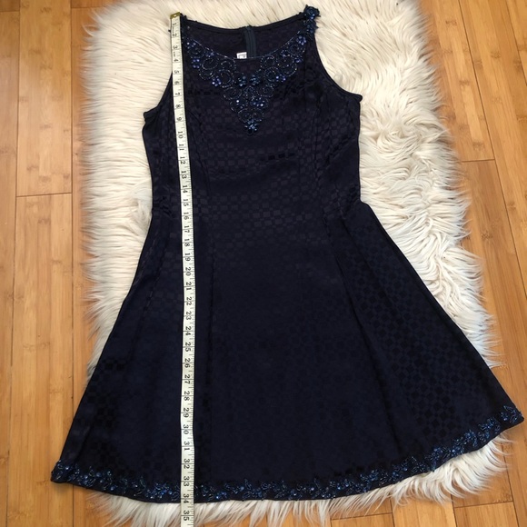 Gunne Sax by Jessica McClintock Beaded Sequins Textured Cocktail Dress size 7/8 - Picture 14 of 14